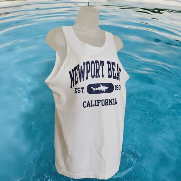 TANK TOP NEWPORT BEACH Est. 1906 CALIFORNIA ALSTYLE APPAREL ACTIVEWEAR MEDIUM - Picture 8 of 16